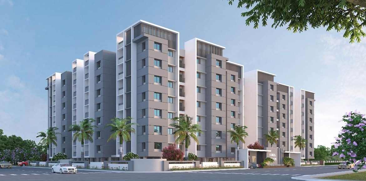 A completed Pankaj Constructions residential development